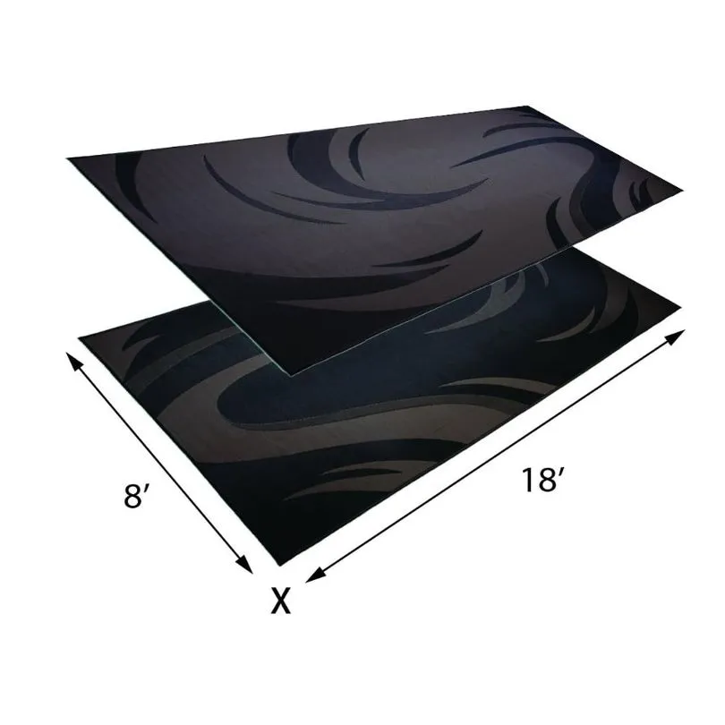 Graphic Swish Mats, Black/Brow